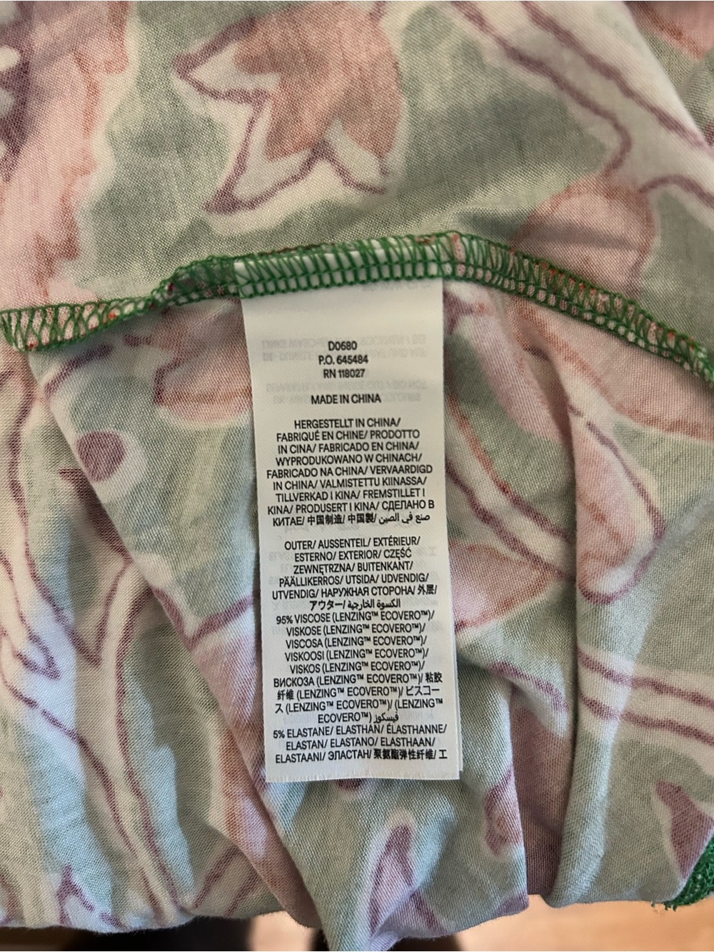 Boden Womens 6R Green Pink Floral Maxi Dress V Neck Sleeveless Stretch - Picture 4 of 4